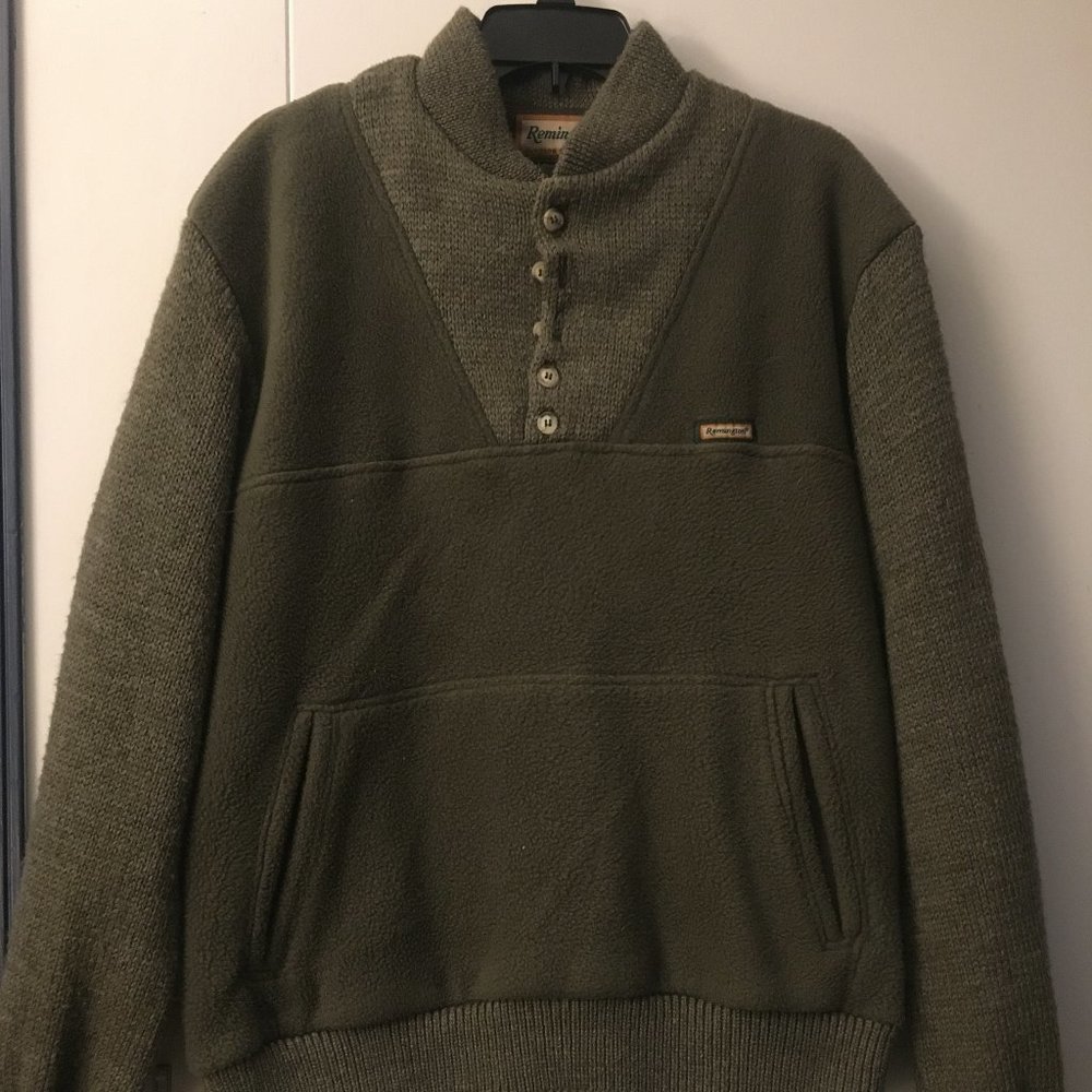 Remington fleece with sweater sleeves men's with hand warmer